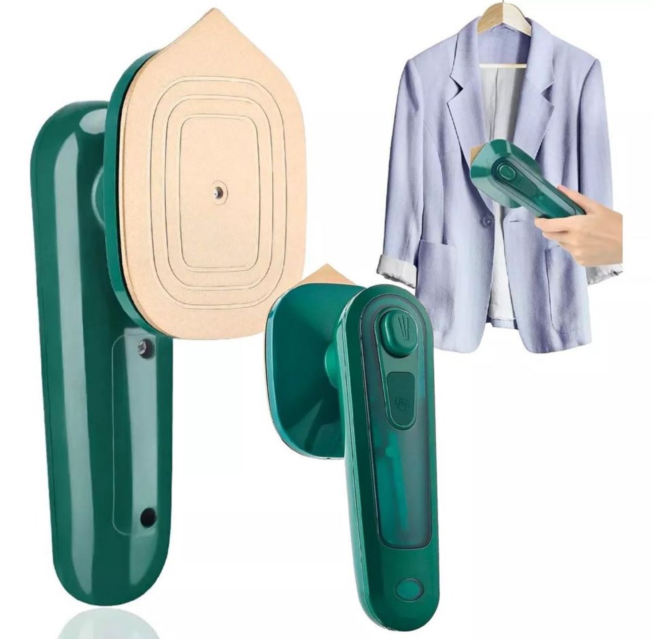 Plancha Portátil 2 en 1 con Vapor Seco y Húmedo