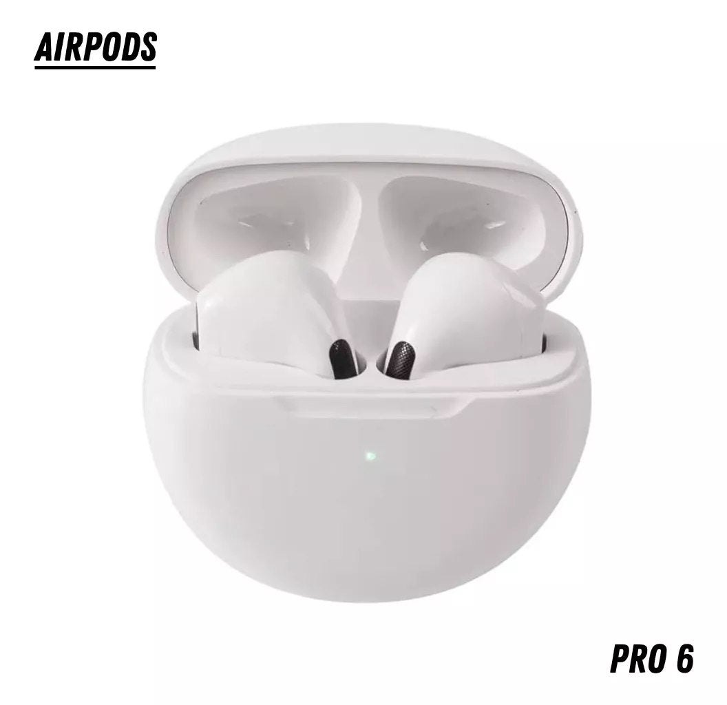 Auriculares TWS Air Pro6 Inalámbricos Blancos